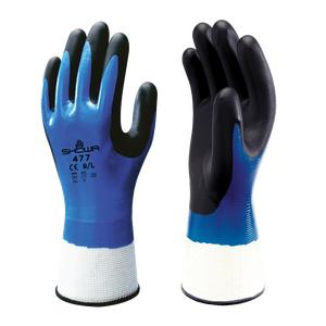 SHOWA 477 Insulated Fully Coated Cold Storage Grip Work Gloves