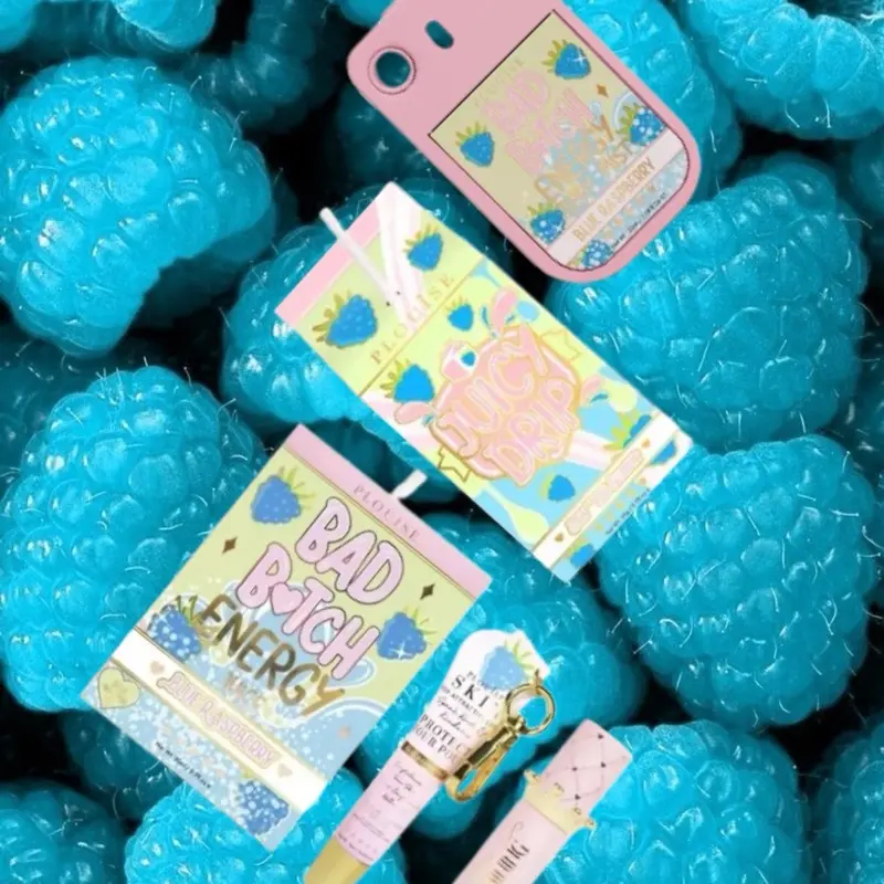 Blue raspberry bundle - 3 in 1 - Lip duo with Lip gloss and Lip oil - Lip scrub duo - Body mist - cosmetics - makeup - Price Drop
