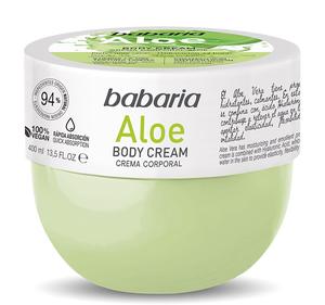 Babaria Aloe Body Cream - Vegan, Hydrating and Soothing Lotion - Suitable for All Skin Types - Non-Greasy, Lightweight Formula