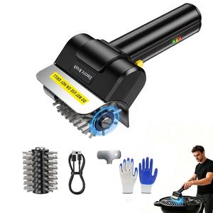 Cordless Electric BBQ Grill Cleaner – Rechargeable Electric BBQ Brush, 1100 RPM, 90-minute runtime, Comes with 1 Removable Replacement Brush Head, Suitable for Outdoor BBQ Grills, Barbecue Accessories