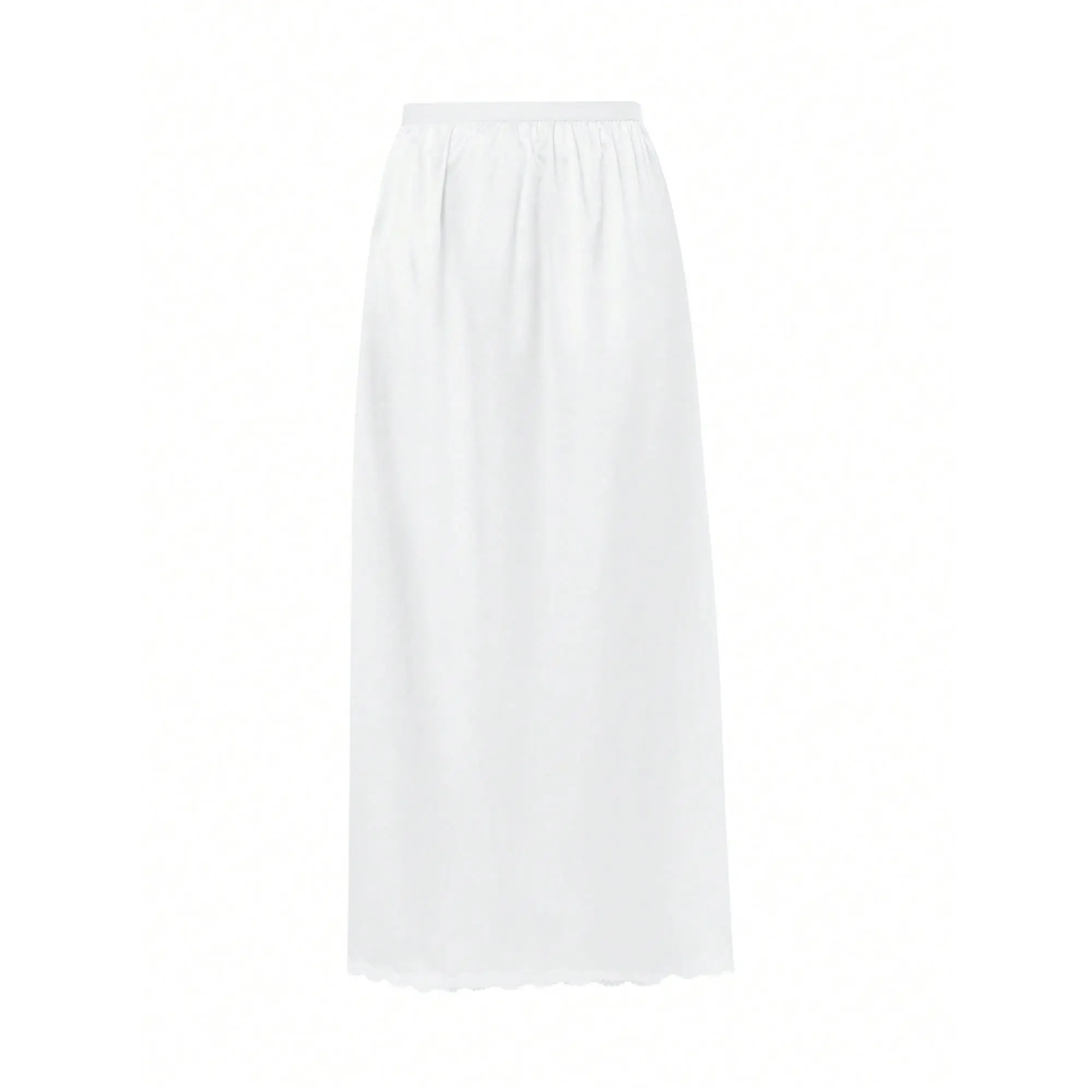 Women Half Slip Underskirt, Solid Color Elastic Waist Inner Lining For Midi Skirt, Long Underskirt For Ladies, S/M/L/XL/XXL