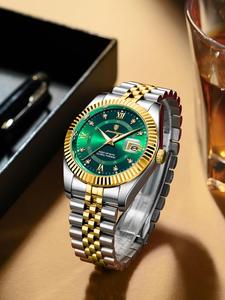 Men's Business Fashion Round Dial Quartz Watch for Gift, Fashion Watch for Party, Daily Clothing Decor, Trendy All-match & Exquisite Watch for Birthday Gift with Box