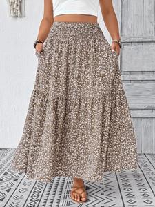 Women's Plus Size Flattering Long Skirt, Comfort and Stylish Skirt, Perfect for Warm Weather Outings