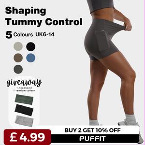 [Ships From UK] Go.G.G OnTheMove Pocket Biker Shorts Soft Touch Material  Tummy Control High Waisted Fitness Yoga Shape Body