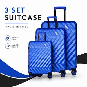 WOWTRAVEL Official 3-Piece Luggage Set 4x 360° Spinner Wheels Lightweight Scratch-Resistant Expandable Cabin Trolley Suitcase