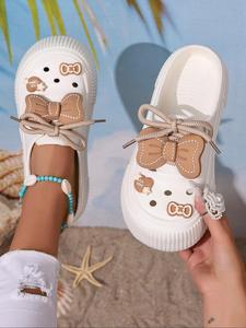 Women's Cute Cartoon Slides, Casual Soft Comfortable Home Slippers, House Slippers, Non-slip Slippers for Indoor & Outdoor Wear, Walking Shoes