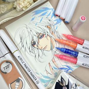 Christmas Atmosphere Painting Pen Set, 81/126/207 Colors Available, Macaron Skin Color, Soft Tip Large Capacity Non-Transparent Paper, Art Drawing Supplies