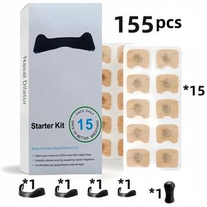 Snoring Preventer Kit, 150pcs Snoring Patch & 4 Counts Nasal Expander & 1 Count Nasal Plug, Snoring Relief Products, Sleep Aid Products