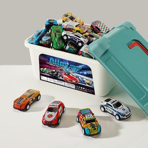 Random Color Mini Car Toy, 1 Set Mini Car Toy with Storage Box, Creatively Designed Pull Back Car Toy, Interactive Game Props,Boys & Men gifts