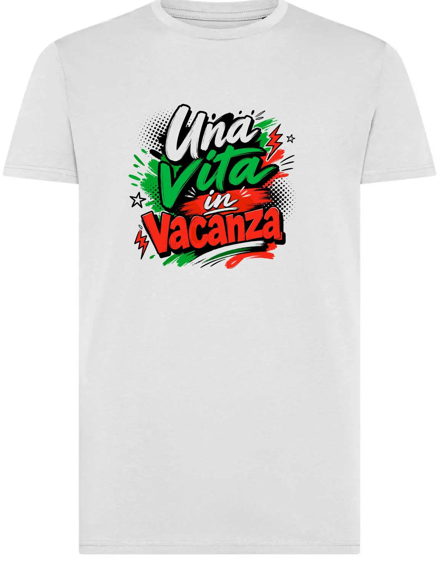T-shirt Una Vita in Vacanza - Stile Avventuroso e Comodo per Ogni Occasione - Must-Have per il Tuo Guardaroba
