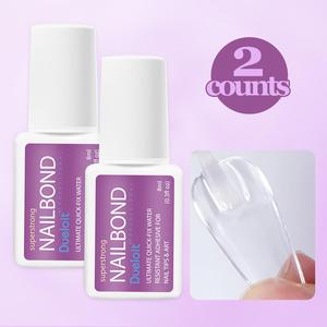 False Nail Glue, Quick Dry Nail Glue Extension, Nail Adhesive for Nail Tips Art, Professional Nail Art Glue, Poly Gel Kit Nail Kit Set Nail Art & Nail Polish Accessories for Women & Girls, Nail Care, Nail Art Tool, Superstrong, Nail Art Design