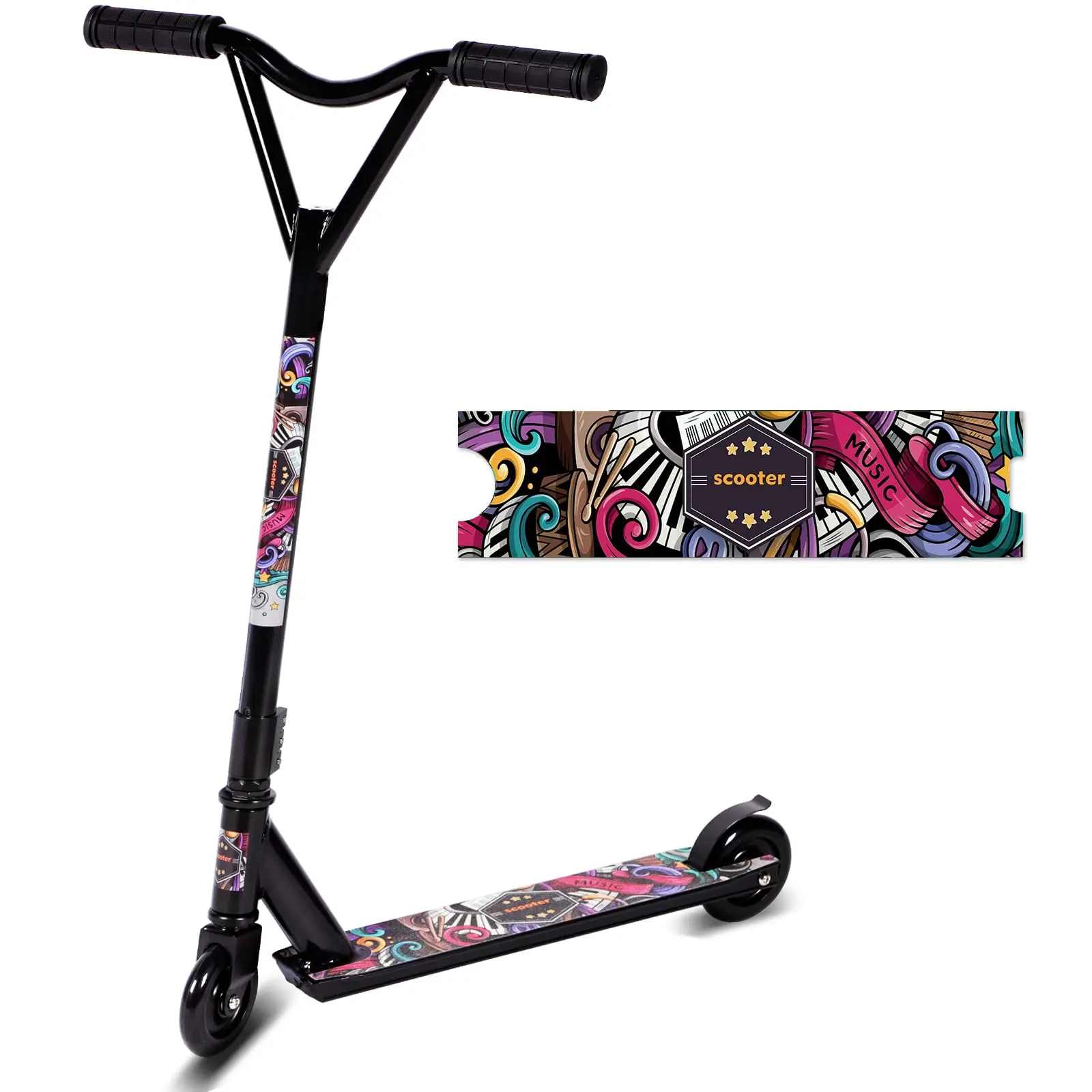 Teens Adult Kids Stunt Scooter, Freestyle Street Stunt Kick Scooters ...