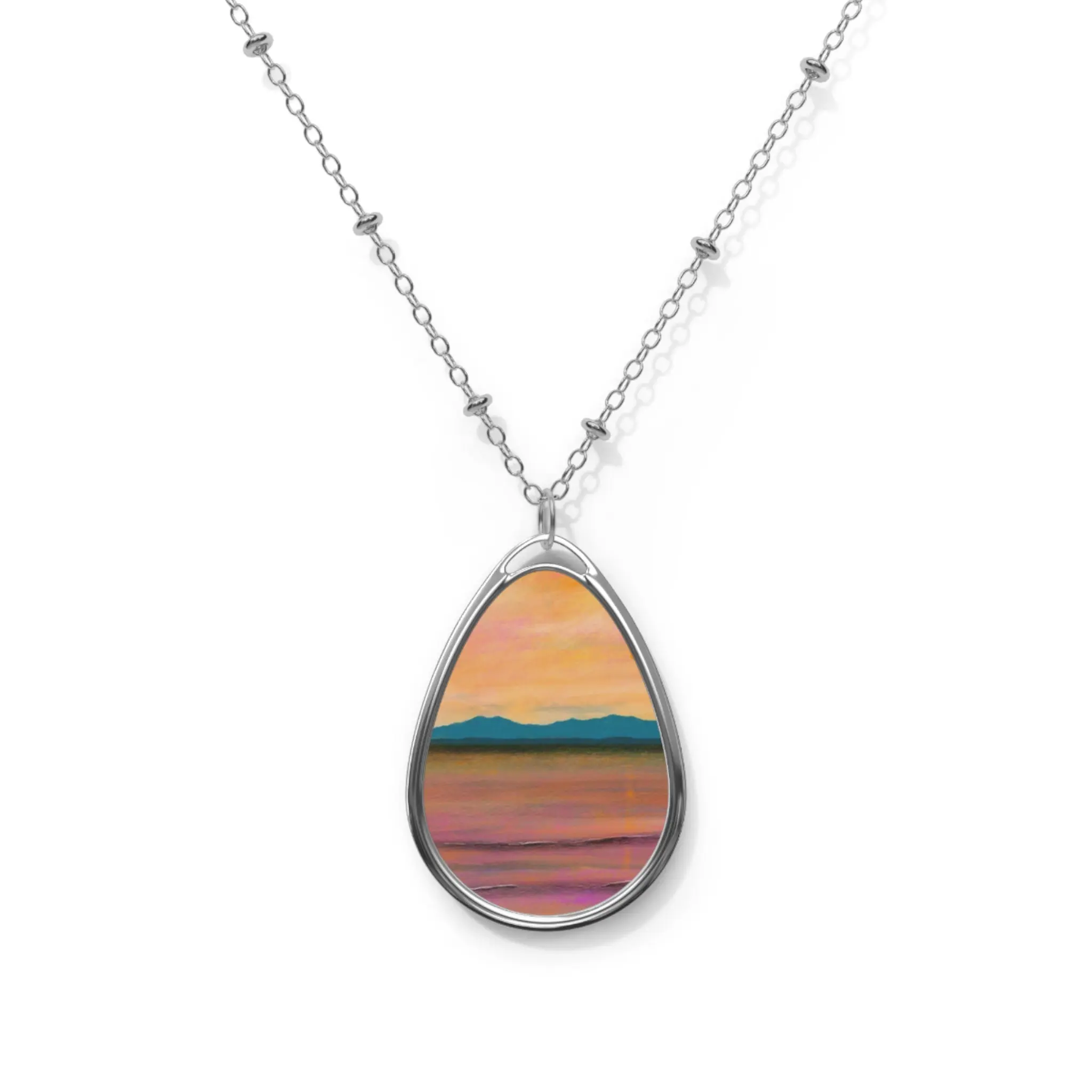 Dusk Over Arran Art Necklace