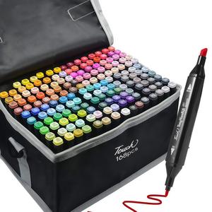 24-262 Color Double Head Marker Pen Set, Dual Tip Markers, Drawing Markers, 1 Set Multifunctional Coloring Marker Pen, Art Supplies for Students School Office, Valentine's Day Gift, Dual Tip Pens