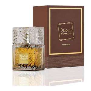 Khamrah Qahwa 100ml EDP – Luxurious Unisex Perfume – Oriental Scent with Spicy Cinnamon, Cardamom, and Ginger – Candied Fruits – Rich Coffee, Vanilla, and Musk Fragrance.