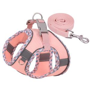 Pet Outdoor Harness & Leash Set, Reflective and Breathable Pet Harness with Leash, Pet Chest Harness and Traction Rope Set, Adjustable Pet Chest Strap, Pet Supplies for Dogs, Dog Supplies
