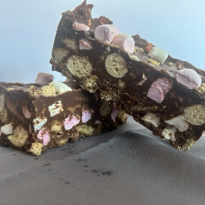 Chocolate loaded rocky road