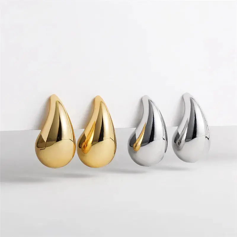 Romaine Chunky Drop Earrings / Stainless Steel