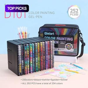 Color Painting Gel Pen Set, 234 Colors Gel Pen with Storage Box, Large Capacity Ink Pens, Art Supplies for Diary, Card, DIY, Student Painting Supplies, Art Materials, Coloring Supplies, Artist Supplies