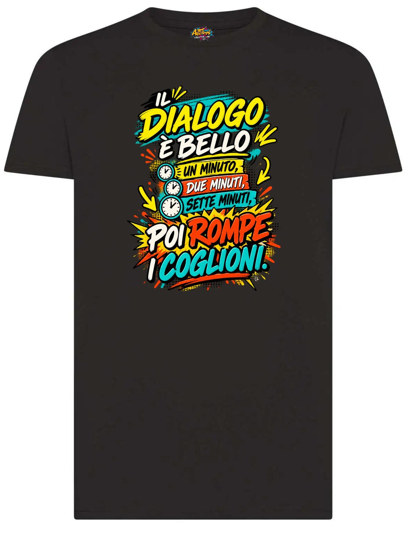 T Shirt Uomo Donna Il Dialogo è Bello Maglietta Ironica Unisex in Cotone Stile Street Pop