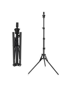Foldable Mannequin Head Stand, Summer Adjustable Wig Stand Tripod, Metal Mannequin Stand For Cosmetology Hairdressing Training