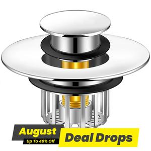 Stainless Steel Bathtub Drain Stopper, 1 Count Pop-up Drain Stopper with Strainer, Bathroom Bathtub Plug, Drain Protector for 1-1/2 To 1-3/4" Bath Drain Hole, Home Goods, Bathroom Essentials Accessories, Anti Clogging Drainage