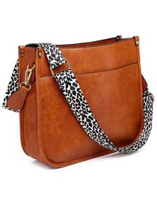 Women's Spring Ramadan Solid Color Crossbody Bag As Gift, Fashionable Pu Leather Shoulder Bag for Work & Travel, Casual Trendy Versatile High-quality Daily Commuting Bag, Girl Fashionable Shopping Bag