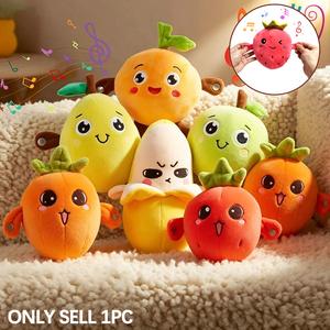 Plush Fruit Piano Toy, Fun Body Sensor Music Rhythm Doll, Asmr Sensory Stress Relief Game, Cartoon Story Music Companion, Birthday Gift