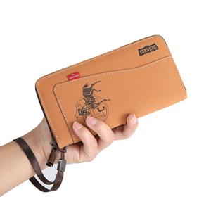 Custom Processing New Men's Zipper Wallet Large Capacity Phone Bag Multi-Card Slot ID Clutch Bag