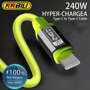 NNBILI 240W Super-Fast Charger with Type-C Cable, Portable USB Charger for Laptops and Smartphones