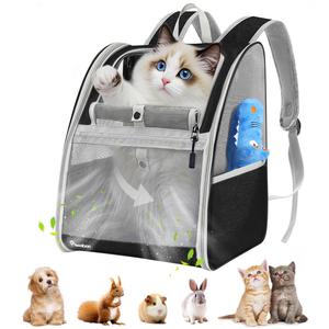 Pawaboo Cat Carrier Backpack, Breathable Pet Backpack for Small Dogs Cats, 2025 Upgraded Steel Frame Puppy Carrier for Travel, Cat Backpack for Kitties Puppies (up to 22lbs)
