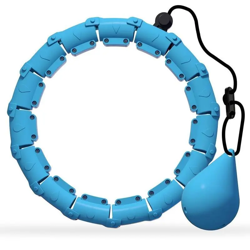 24 Knots Weighted Hula Hoop, 2 in 1 Detachable Knots Fitness Hoop, Adjustable Auto Spin Ball Suitable for Adults, Fitness Accessories