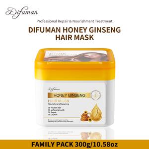 [buy 1 get 5 free] DiFuMan Honey Ginseng HairMask conditioner,With ginseng honey gently deeply nourishes hair, For Dry Damaged Hair | Helps Reduce Hair Loss,collagen shampoo containing keratin protein to prevent frizz, rich in nutrients and hydrating.