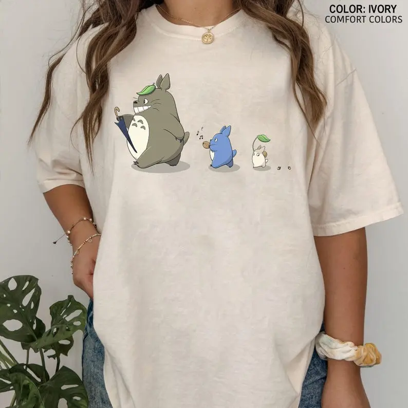 My Neighbor Totoro Comfort Colors Shirt, Studio Ghibli, Birthday Gift for Anime Lovers, Totoro Sweatshirt