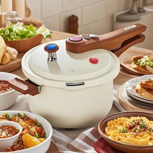 Multifunctional Food Grade Stainless Steel Pressure Cooker, Including Pressure Cooker & Accessories, Kitchen Cookware for Gas/Induction/Electric Ceramic Stoves