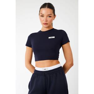 Kaiia Label Logo Baby Tee Navy