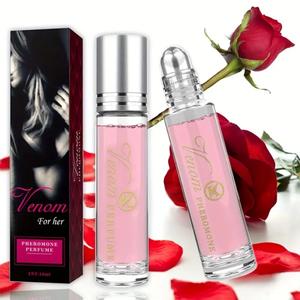 2PCS Pheromone Perfume, Venom Fragrance For Her, Aphrodite'S Phero Perfume, Pheromone Oil For Women To Attract Men, Roll On Pheremone Oils, Ladies Pharamon Perfume
