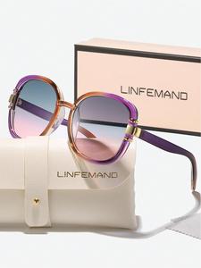 Unisex Vintage Ombre Sunglasses, Trendy Casual Tinted Lens Frames Sunglasses for Everyday Use, Fashion Colorful Styling Sunglasses for Outdoor Activities, Trendy Beach Eyewear