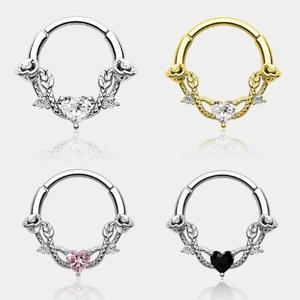 OUFER Rose Love 16G Hinged Segment Septum Ring Girls Gift
