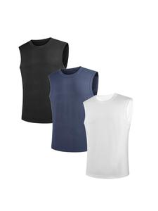 Men's Solid Round Neck Tank Top, Quick Drying Breathable Sleeveless Top for Summer, Casual Men's Top for Daily Wear, Vests