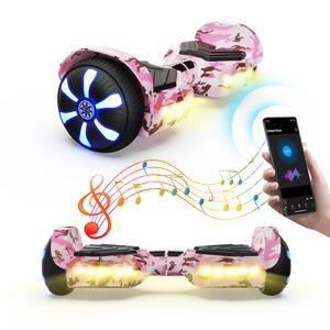 【￡98.99 Only】iScooter H2 6.5'' Bluetooth Hoverboard, 7.5 MPH Max Speed,LED Flashing Wheels, 220 lbs Max Load for Adults and Kids