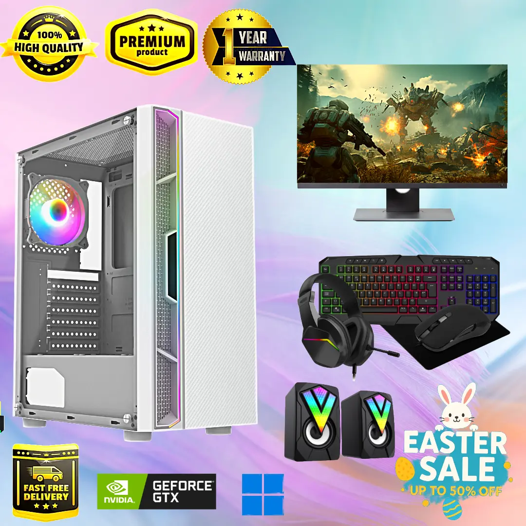 Savitar Gaming PC  Savi3 Luna  Core I3 8GB  128GB SSD  500GB HDD  Nvida GT720 2GB 22Inch Monitor  Bundle and Speakers Free budget set