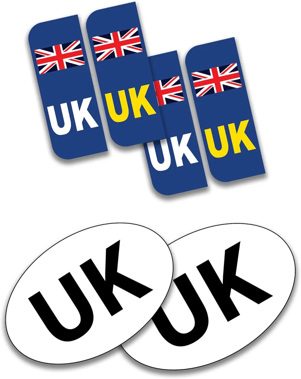 Stcky UK Car Stickers for Europe – Premium Fade Resistant Vinyl Stickers for Standard Size [Set of 2]