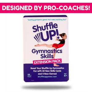 Shuffle UP! Gymnastics Skills Pack – 22 New Challenge Cards for Kids | Add-On Deck for Gymnastics Card Game | For Young Gymnasts | Ideal Gift