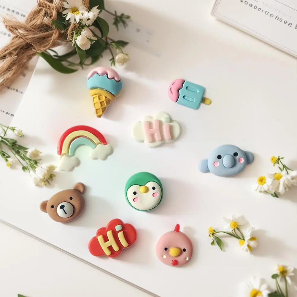 4Pcs 3D Refrigerator Stickers - Waterproof Cute Phone, Kettle, and Book Aesthetic Bottle Decorations - Colorful, Cup