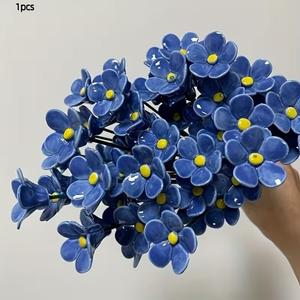 Ceramic Forget-Me-Not Flower, Fade Resistant Home Decor, Indoor Outdoor, Perfect Gift for Valentine's Day, Christmas, Mother's Day