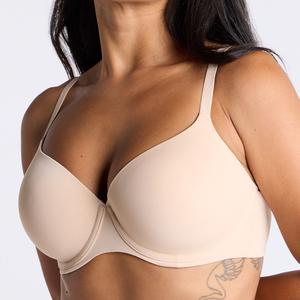 Padded microfibre plunge t-shirt bra