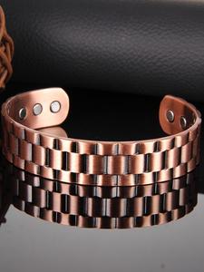 Men's Simple Plain Copper Cuff Bangle, Fashion Jewelry for Party, Daily Clothing Decor, Trendy All-match & Exquisite Jewelry As Birthday Gift for Women,  Bracelet for Men