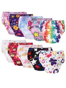10-Pack Baby Boy Girl Diaper Training Pants, Soft Comfortable Fabric, Floral Pattern, Casual Style, All Seasons, Above the Knee, Floral Design