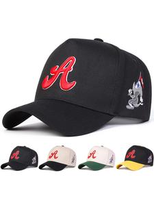 Letter A Design Baseball Cap, Casual Outdoor Sports Hat for Men & Women, Adjustable Sun Protection Cap for Daily Wear
